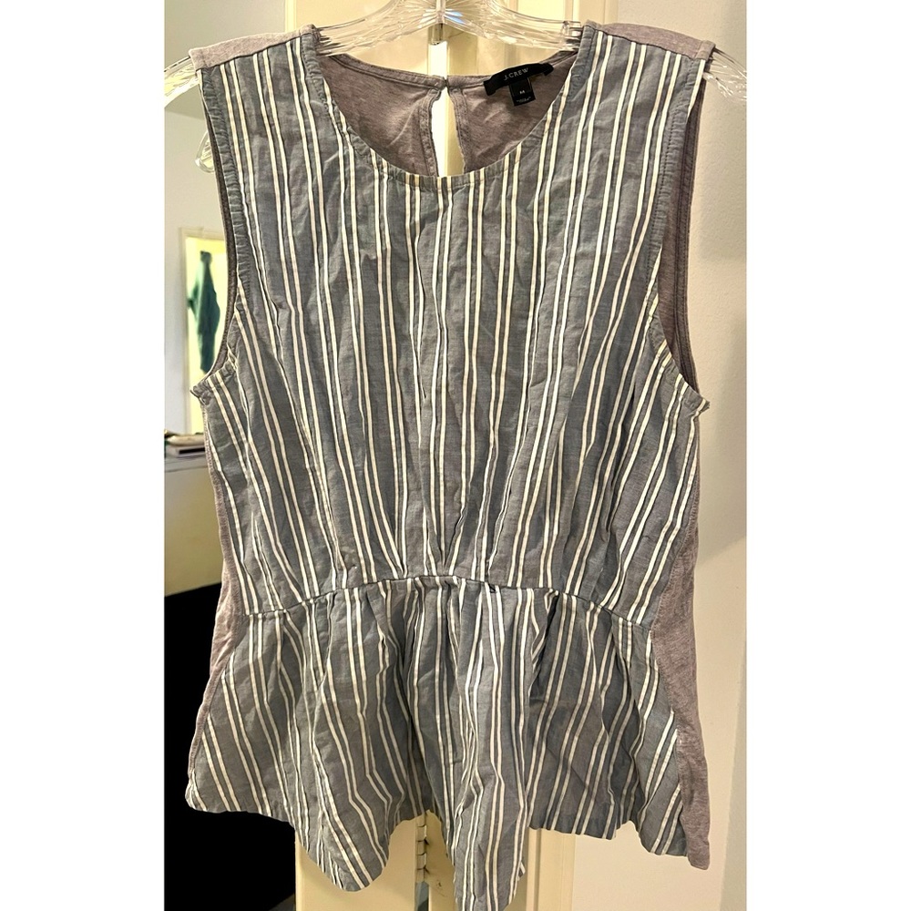 I.Crew striped peplum top